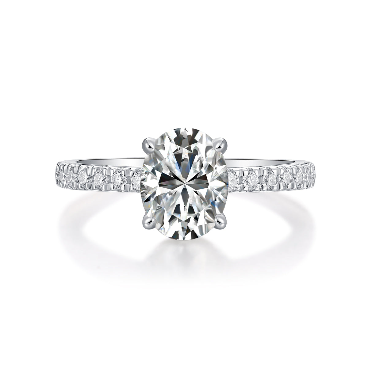Aurora Oval Moissanite Ring - S925 Silver