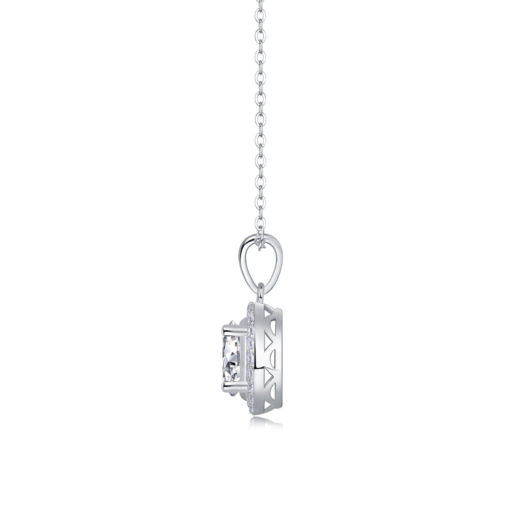 Polar Glance Moissanite Necklace - Silver 40cm