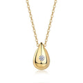 Dreamy Water Drop Moissanite Necklace Gold