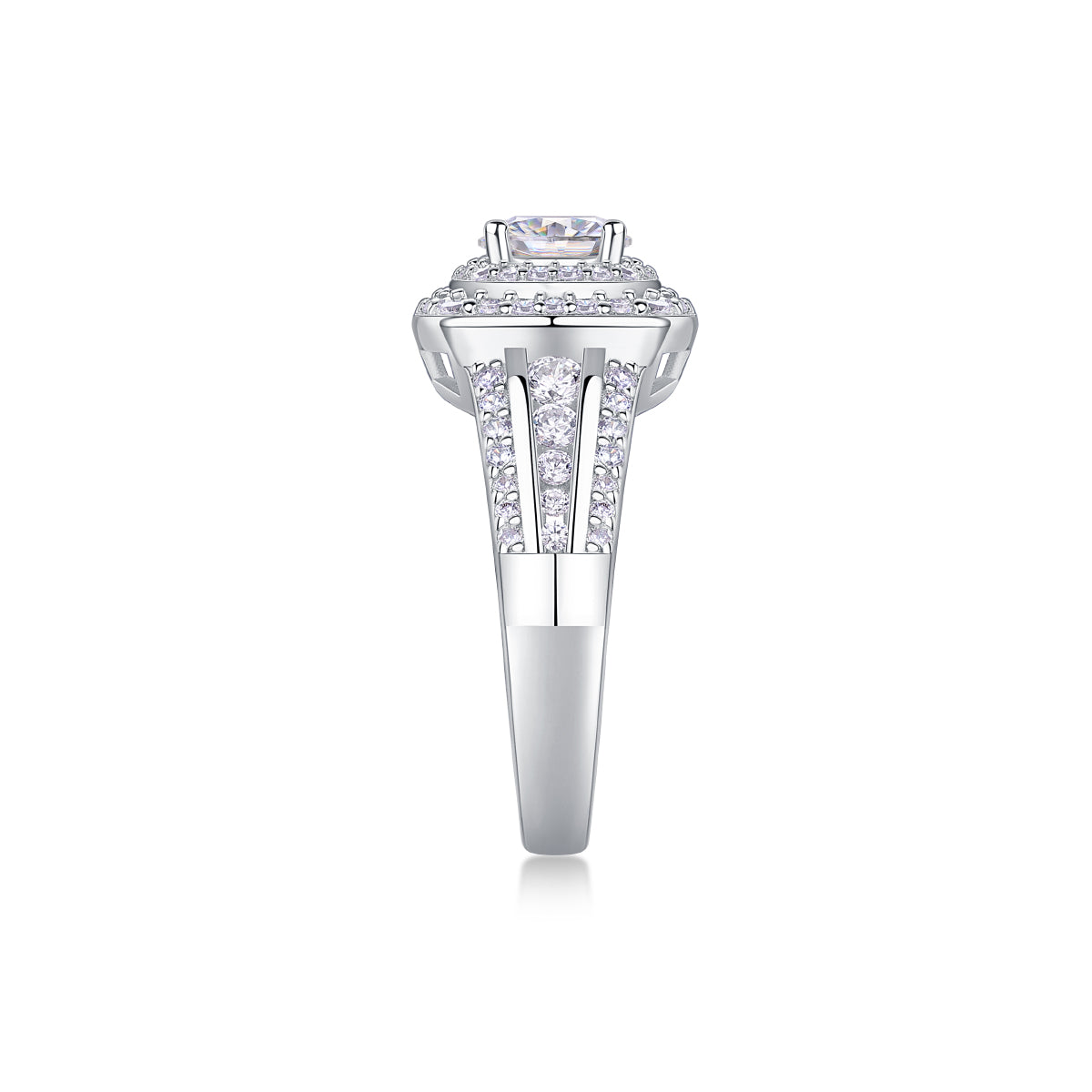 Starry Sky Moissanite Crown Ring - S925 Silver