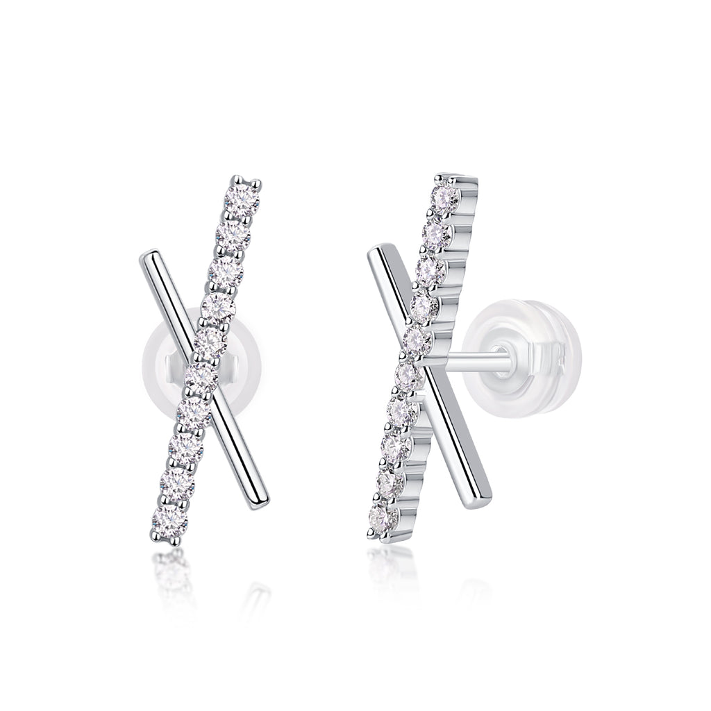 Intertwined Souls Moissanite Stud Earrings
