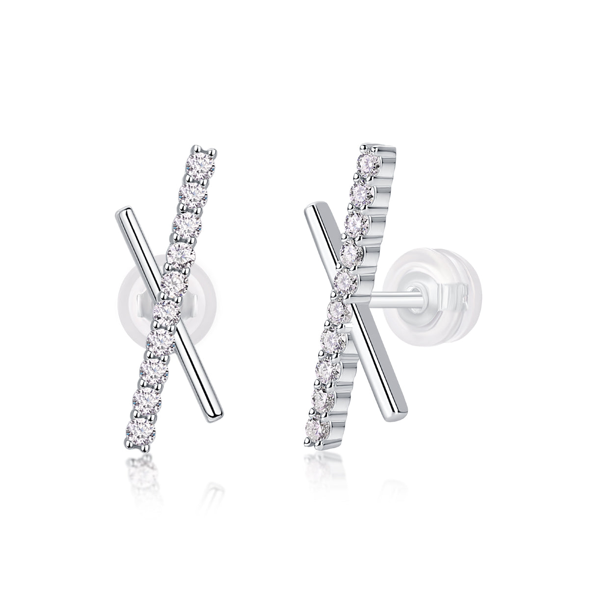 Intertwined Souls Moissanite Stud Earrings