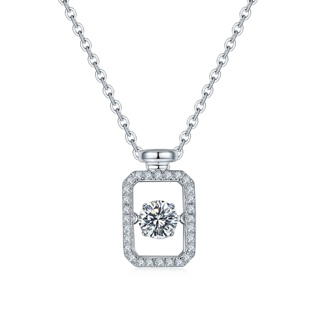 Pale Virtue Moissanite Necklace - 0.5ct Silver