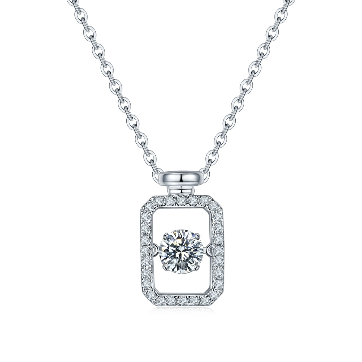 Pale Virtue Moissanite Necklace - 0.5ct Silver