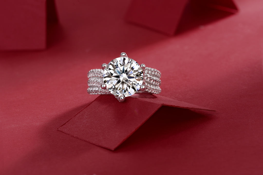 Eternal Vow Ring 5ct Moissanite Silver