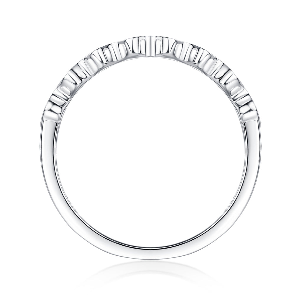 Comet Nucleus Moissanite Ring - Silver Plated