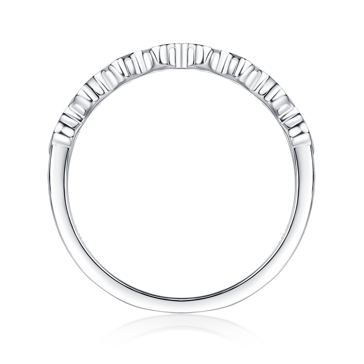 Comet Nucleus Moissanite Ring - Silver Plated