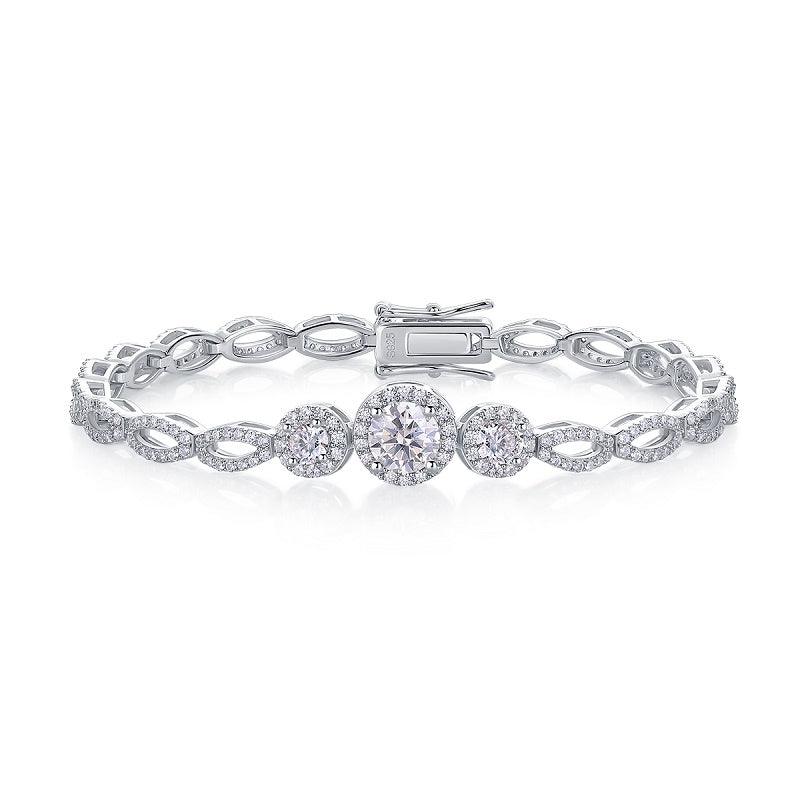 Betelgeuse Moissanite Bracelet - Platinum S925
