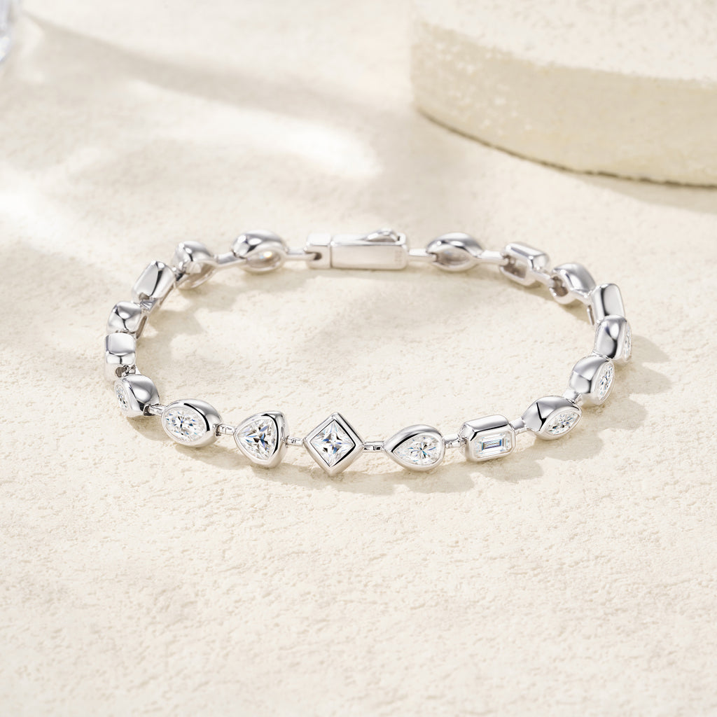 Linen Whisper Moissanite Bracelet