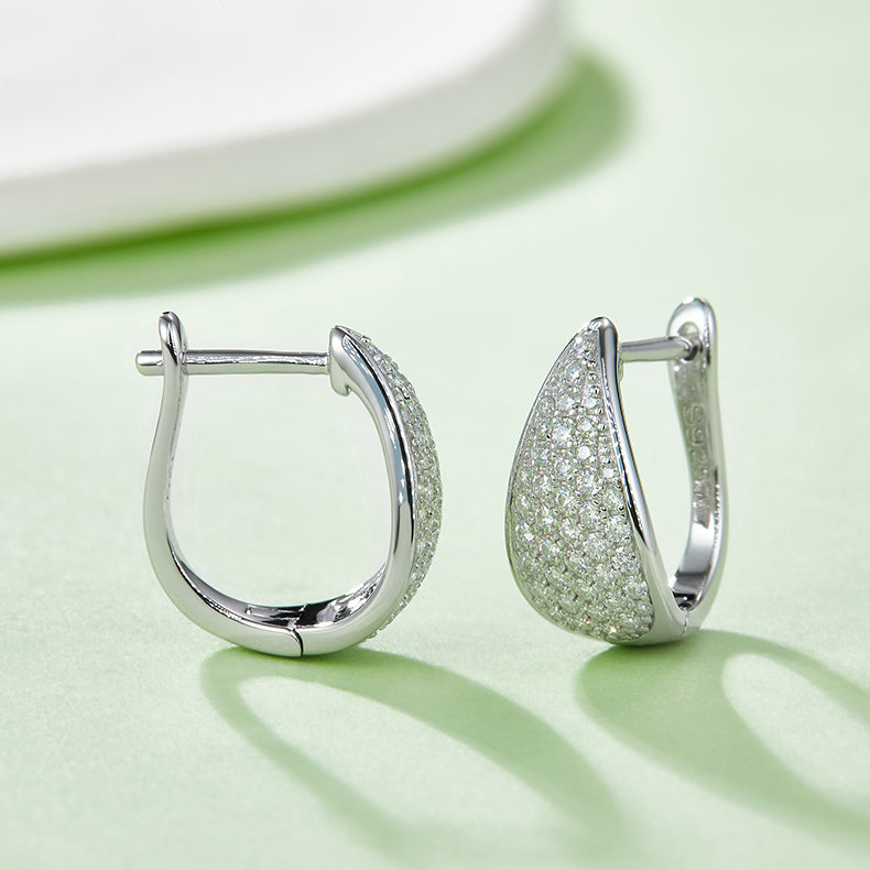 Procyon Moissanite Earrings - Silver Plated