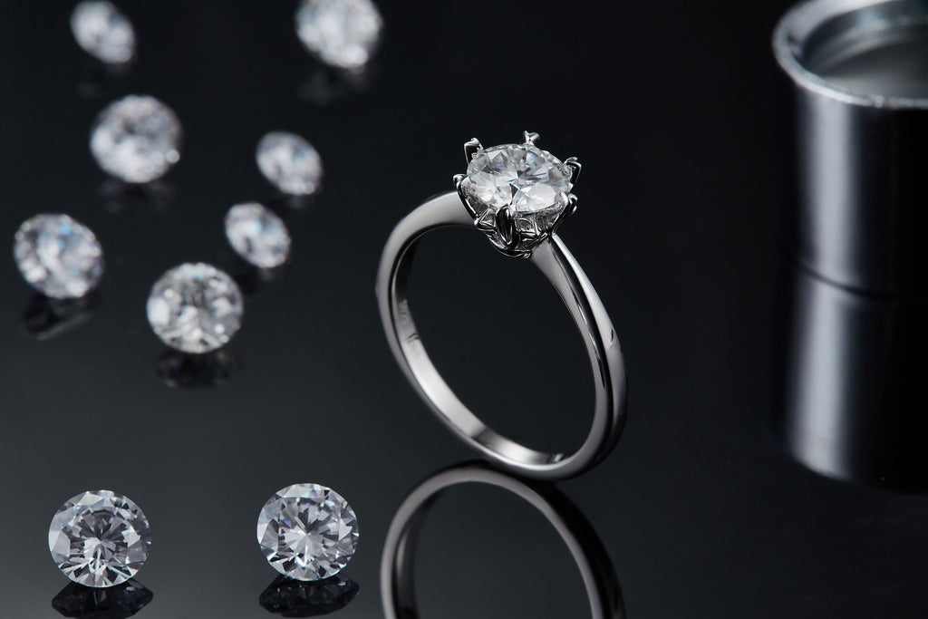 Celestial Equator Ring - Moissanite 1ct Silver