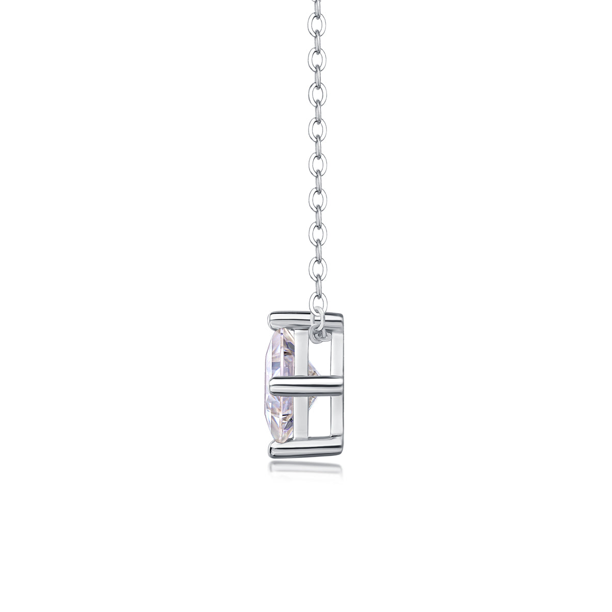 Rhombus Mirage Moissanite Necklace - S925 Silver