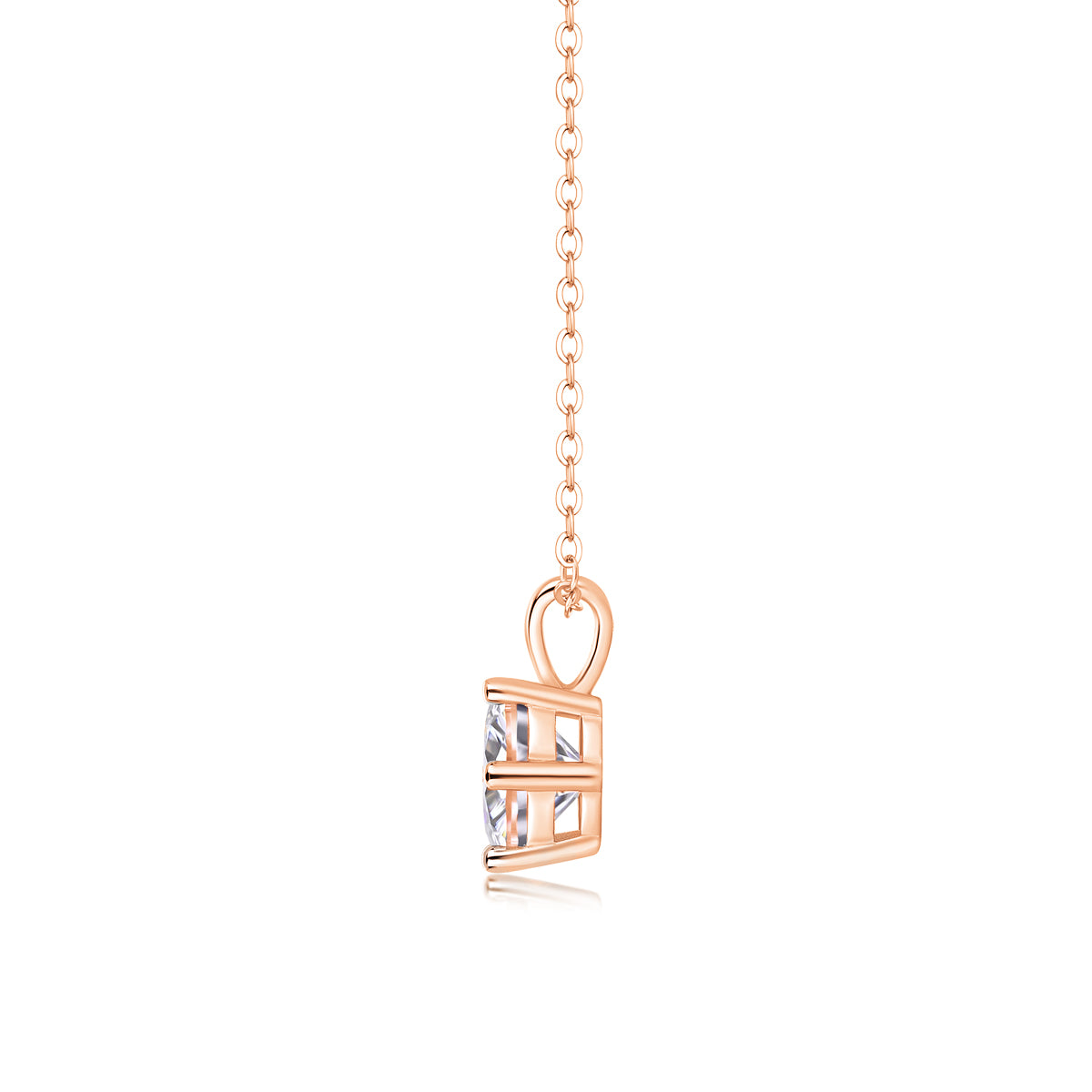 Capella Moissanite Necklace - 2ct Silver Platinum