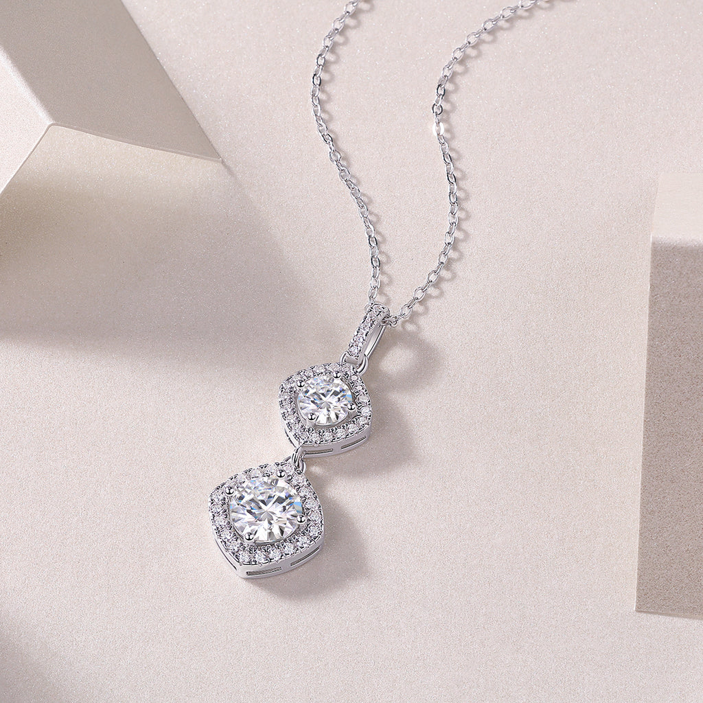 Snow Field Fairyland Moissanite Necklace 1CT