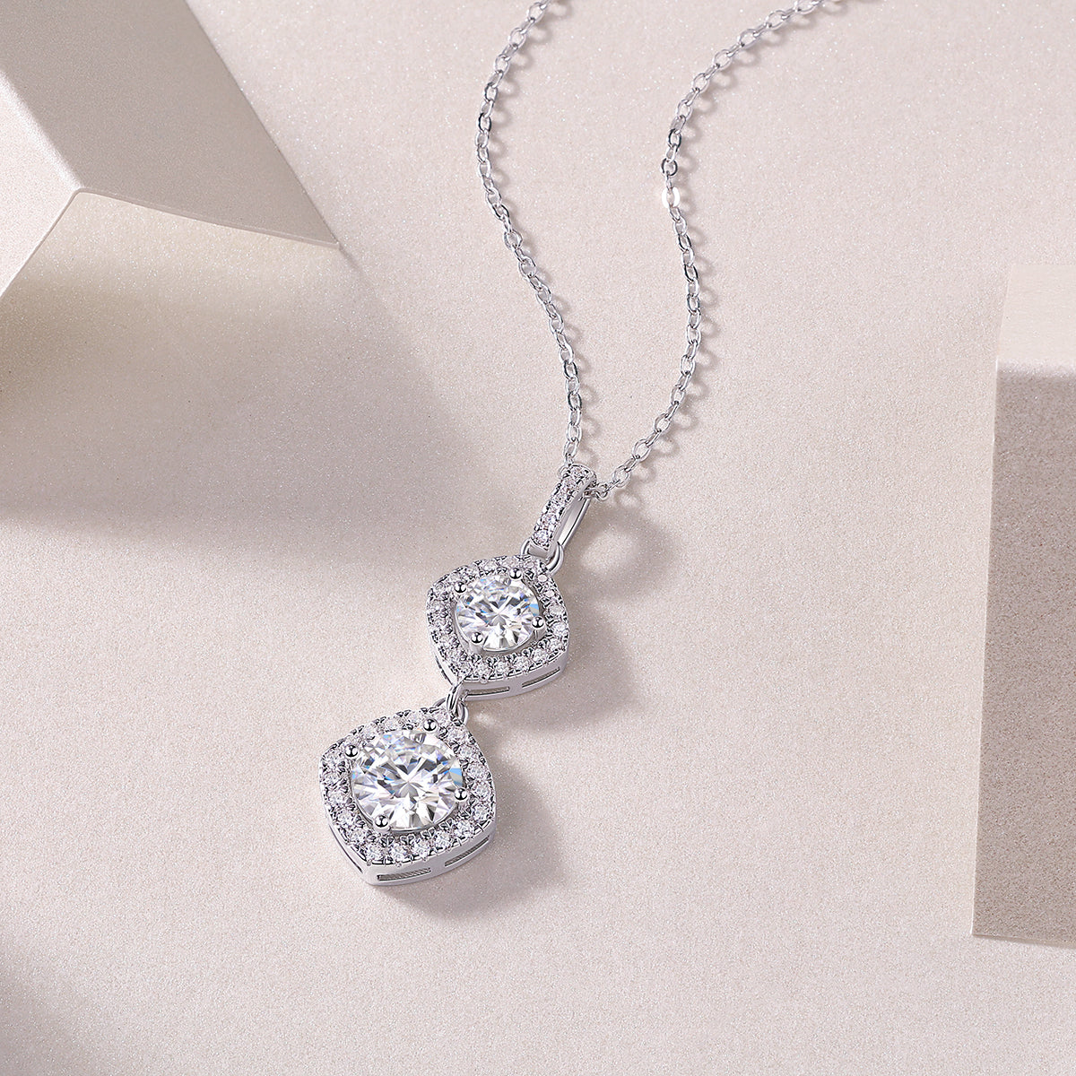 Snow Field Fairyland Moissanite Necklace 1CT