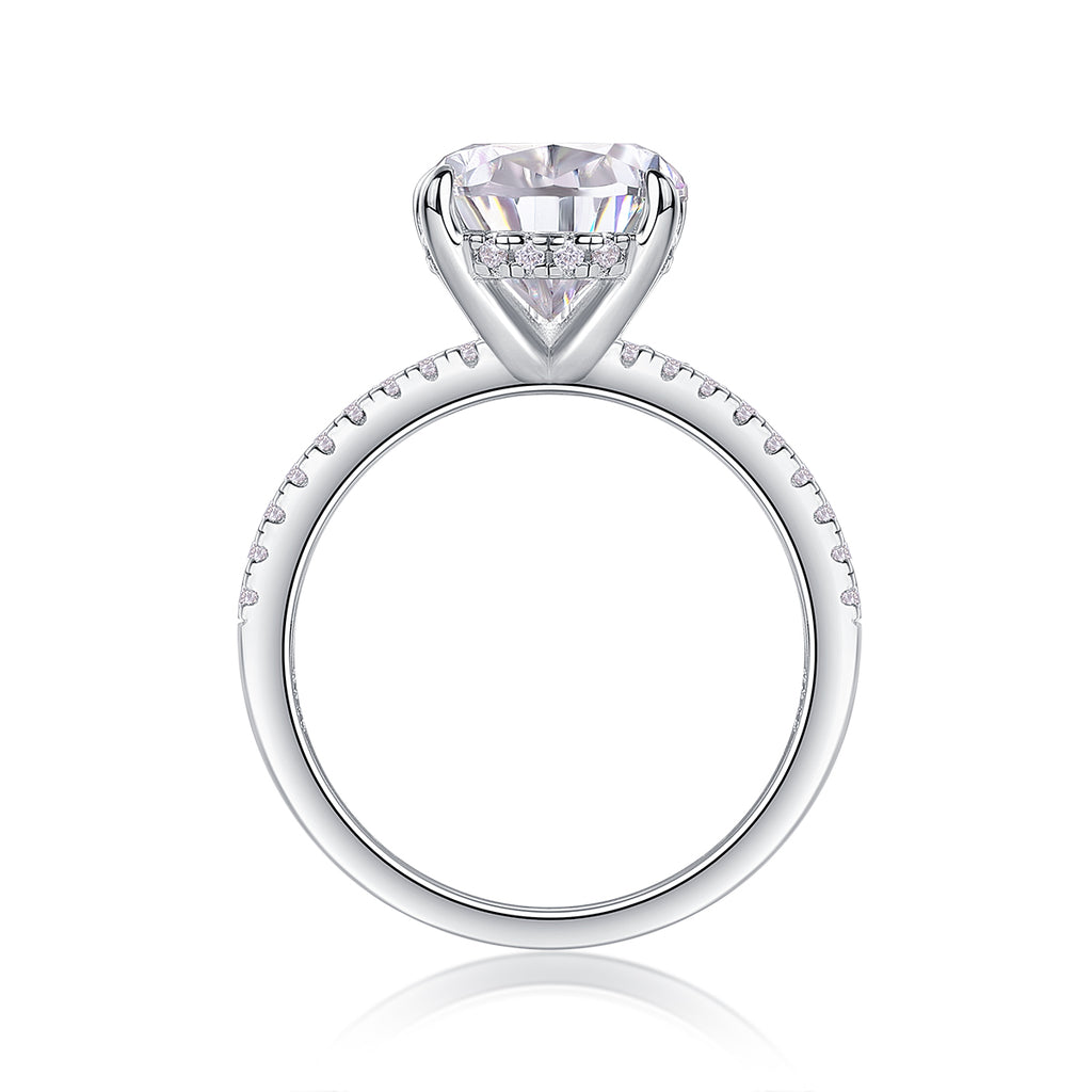 Andromeda Ring Moissanite Pear 9x13 S925 Silver