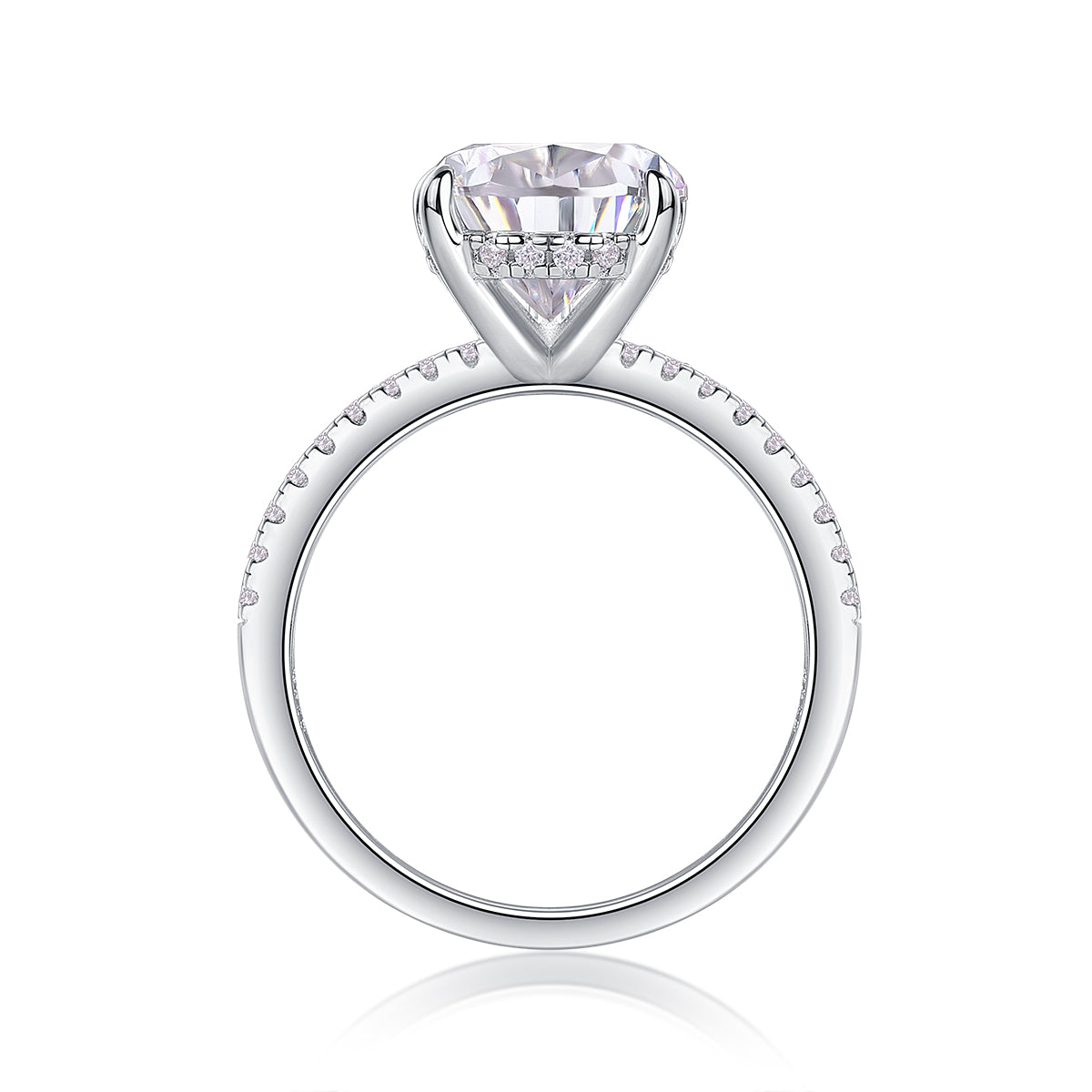 Andromeda Ring Moissanite Pear 9x13 S925 Silver