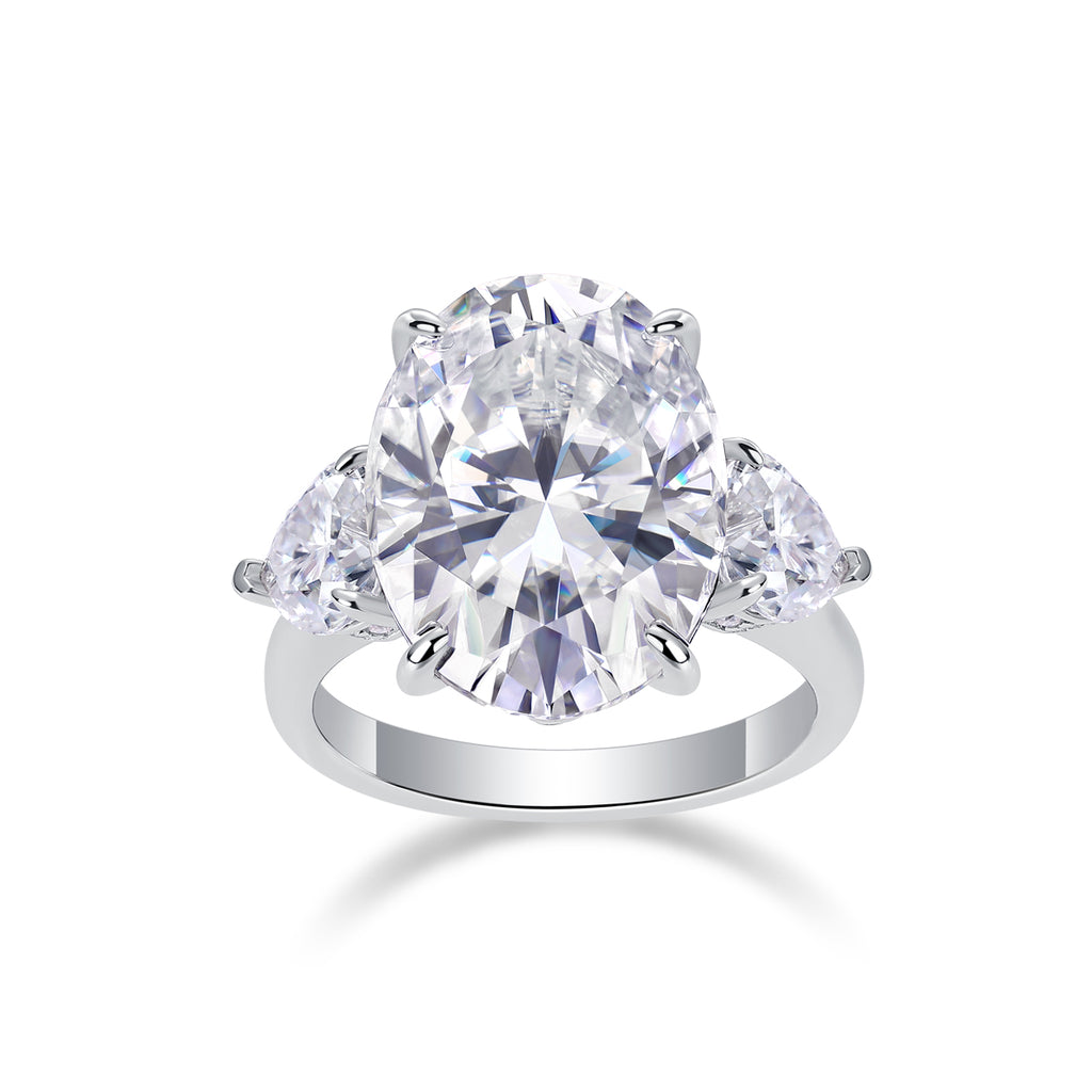 Soul Resonance Moissanite Ring - Silver Plated