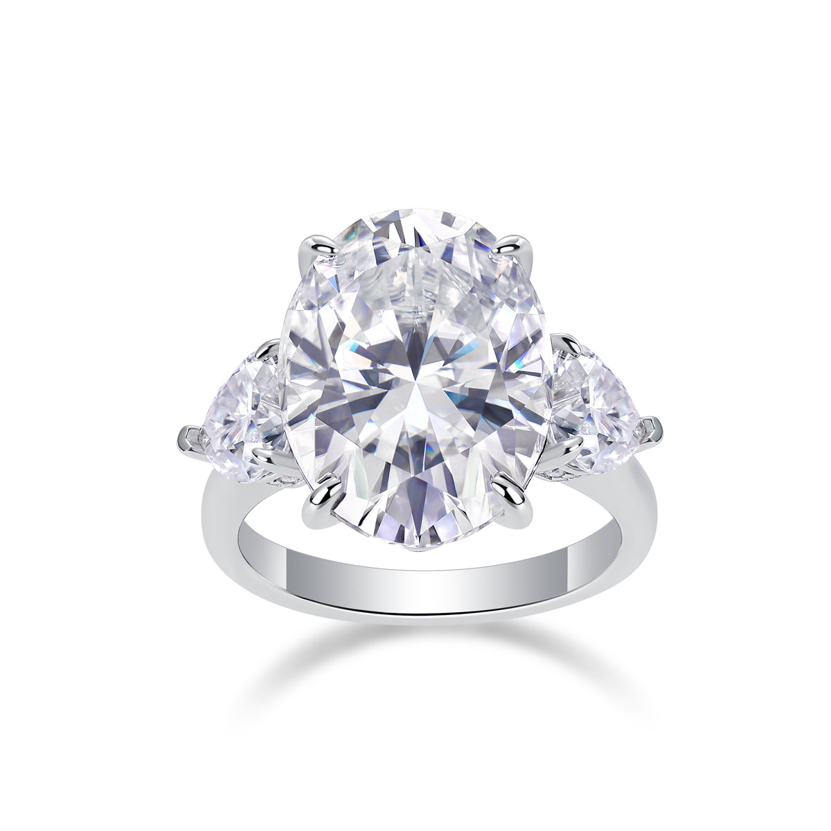 Soul Resonance Moissanite Ring - Silver Plated