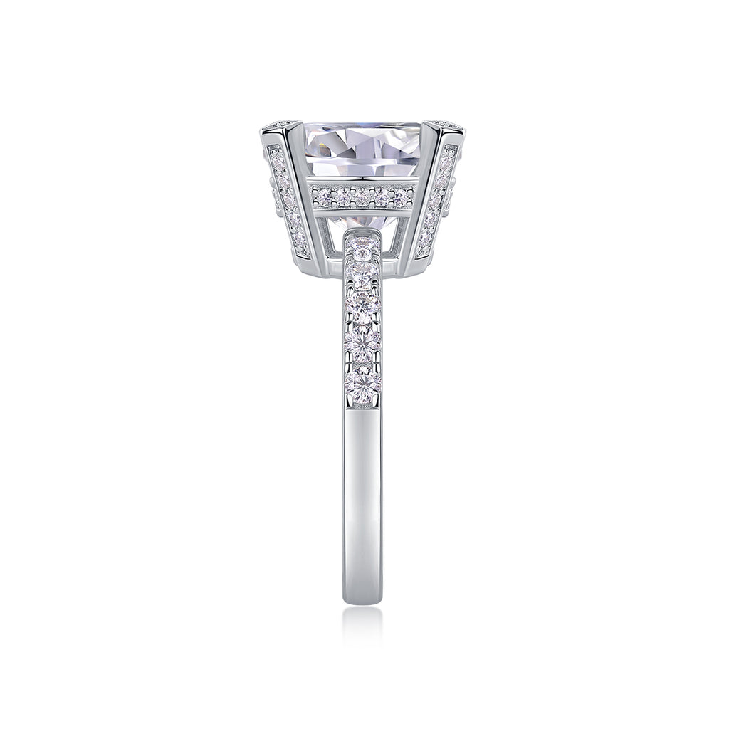 Radiant Star Ring 5ct Moissanite S925 Silver
