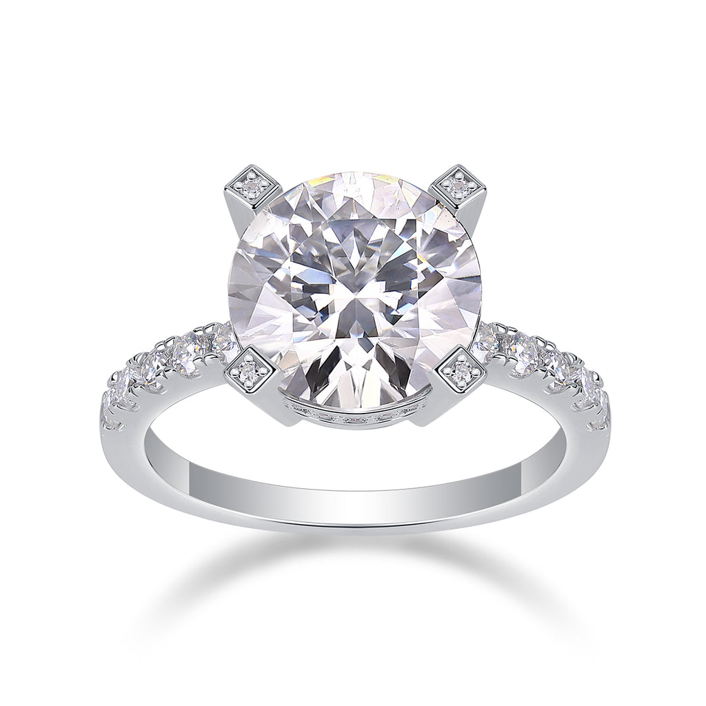 Radiant Star Ring 5ct Moissanite S925 Silver