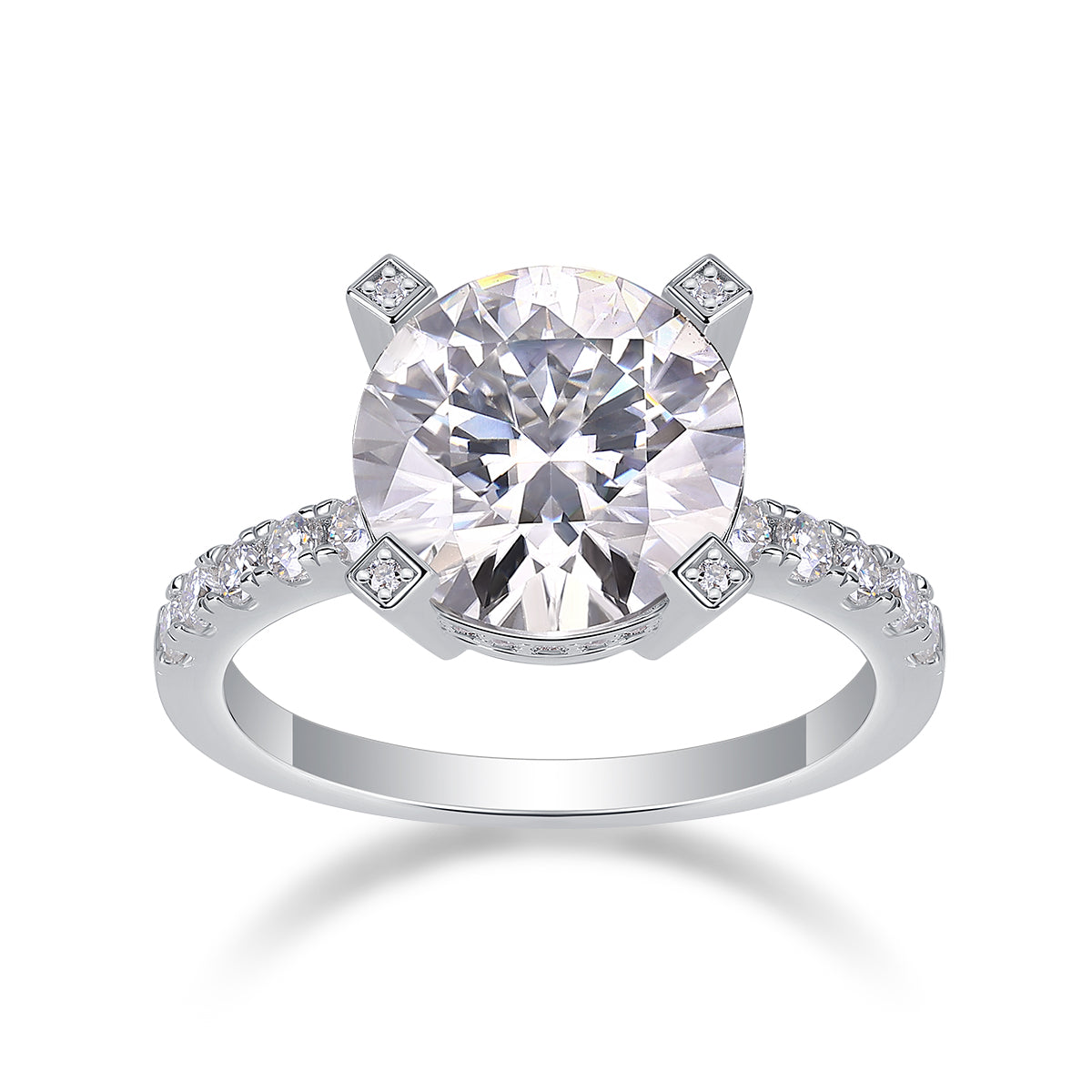 Radiant Star Ring 5ct Moissanite S925 Silver