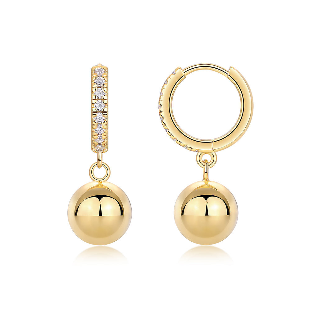 Galaxy Bell Earrings Moissanite Gold-Plated