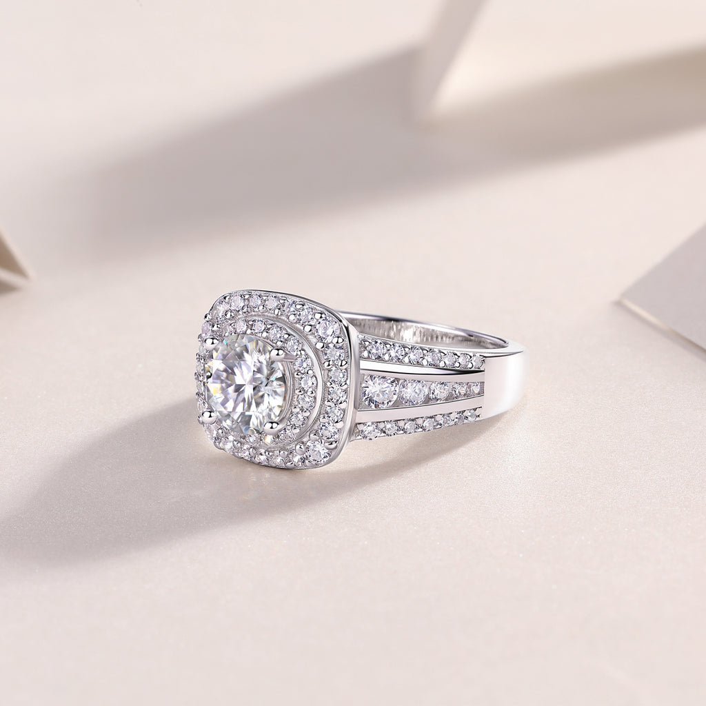 Starry Sky Moissanite Crown Ring - S925 Silver
