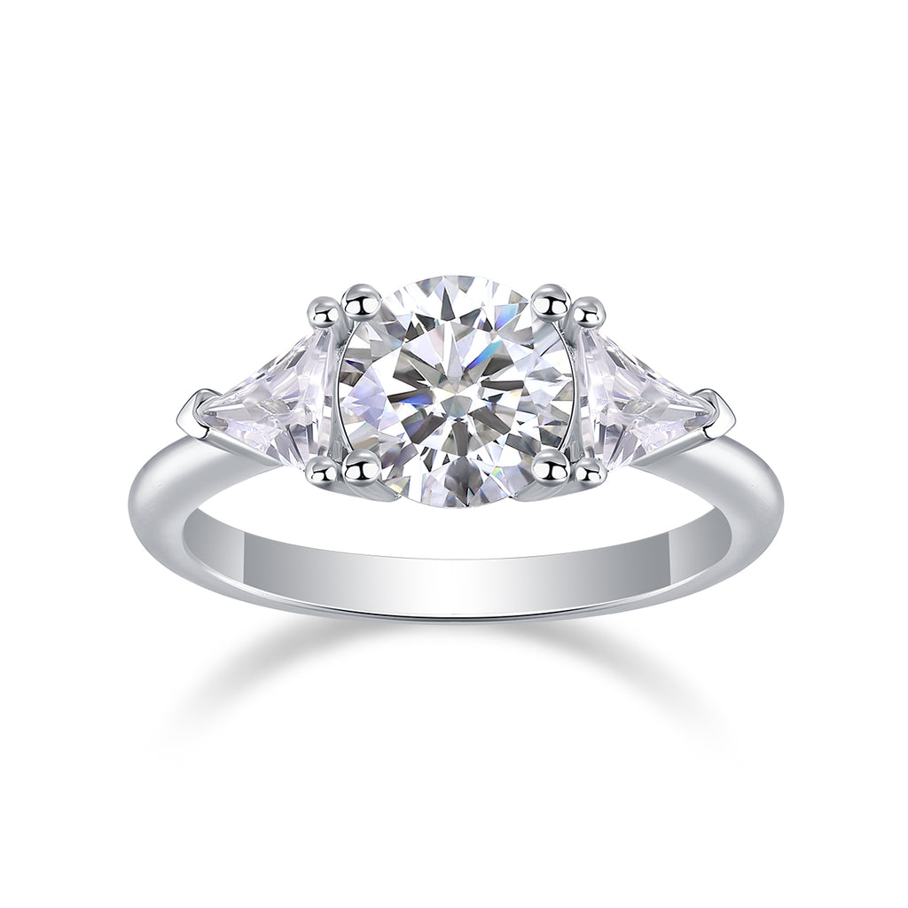 Sky Gradient Ring - Moissanite 2ct Silver