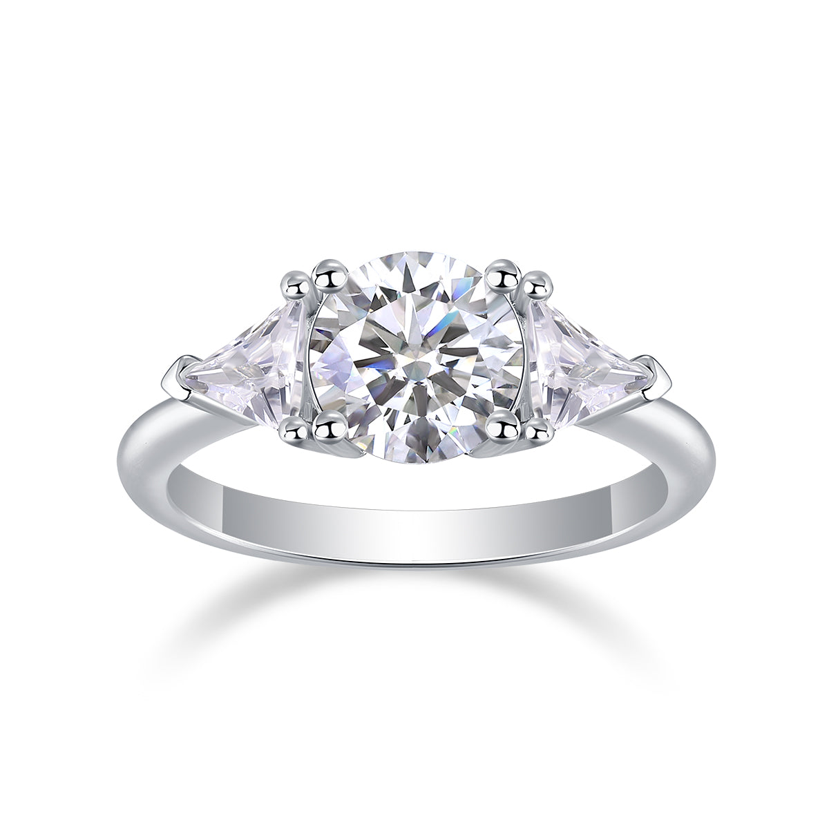 Sky Gradient Ring - Moissanite 2ct Silver