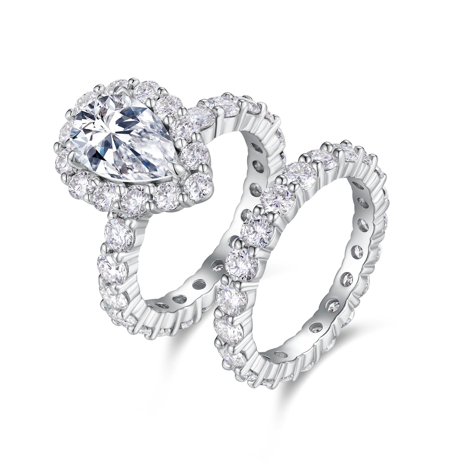 Light Echo Moissanite Pear Ring S925