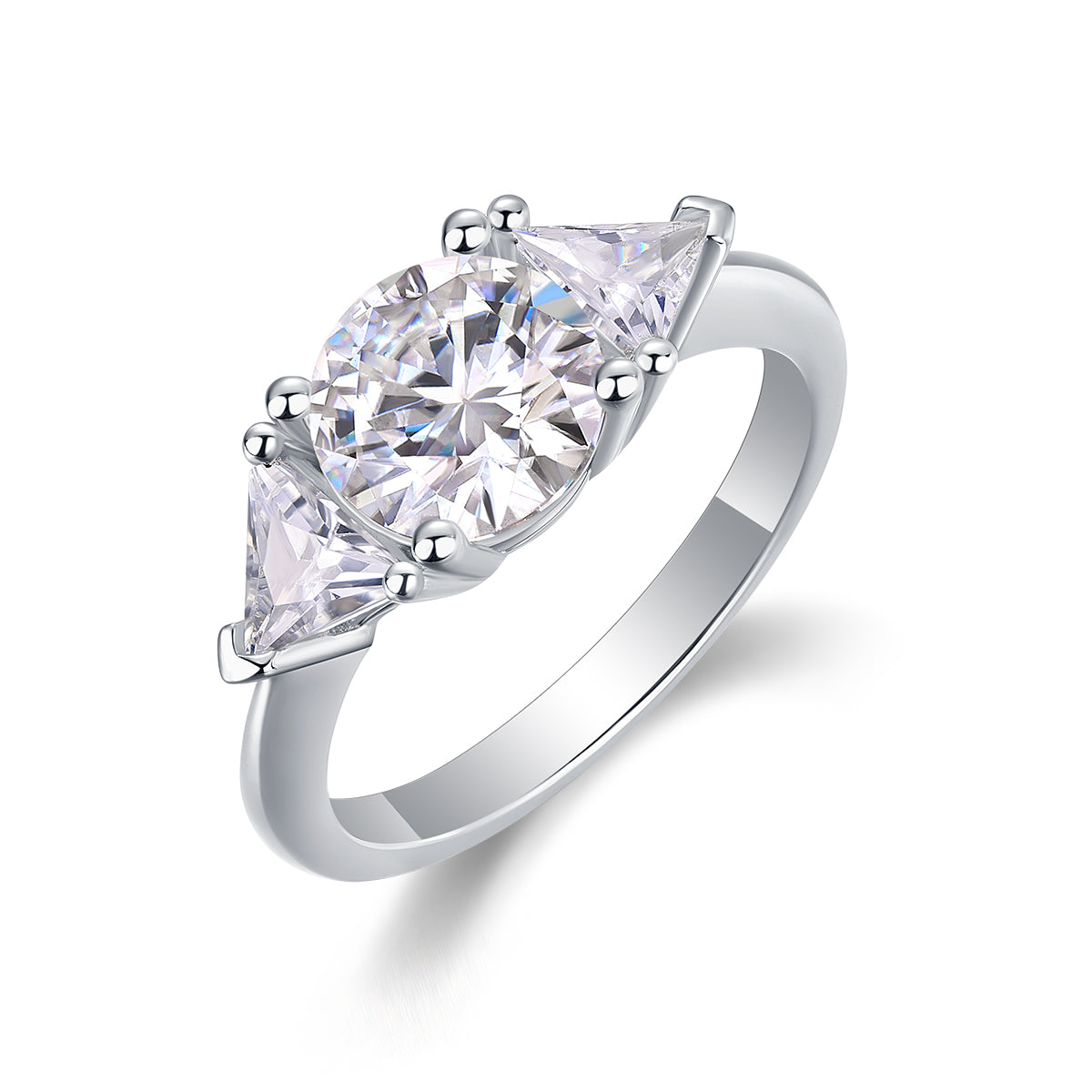 Sky Gradient Ring - Moissanite 2ct Silver