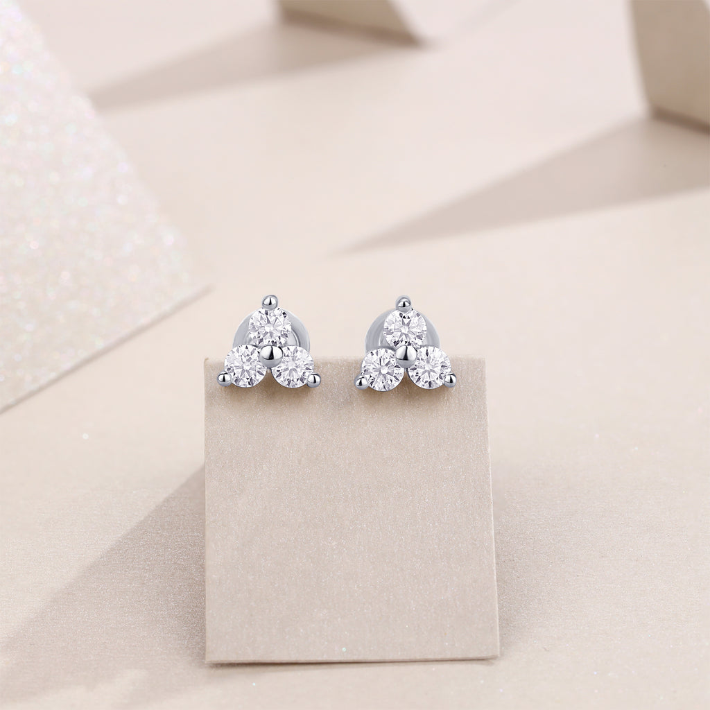 Sky Fragment Moissanite Stud Earrings