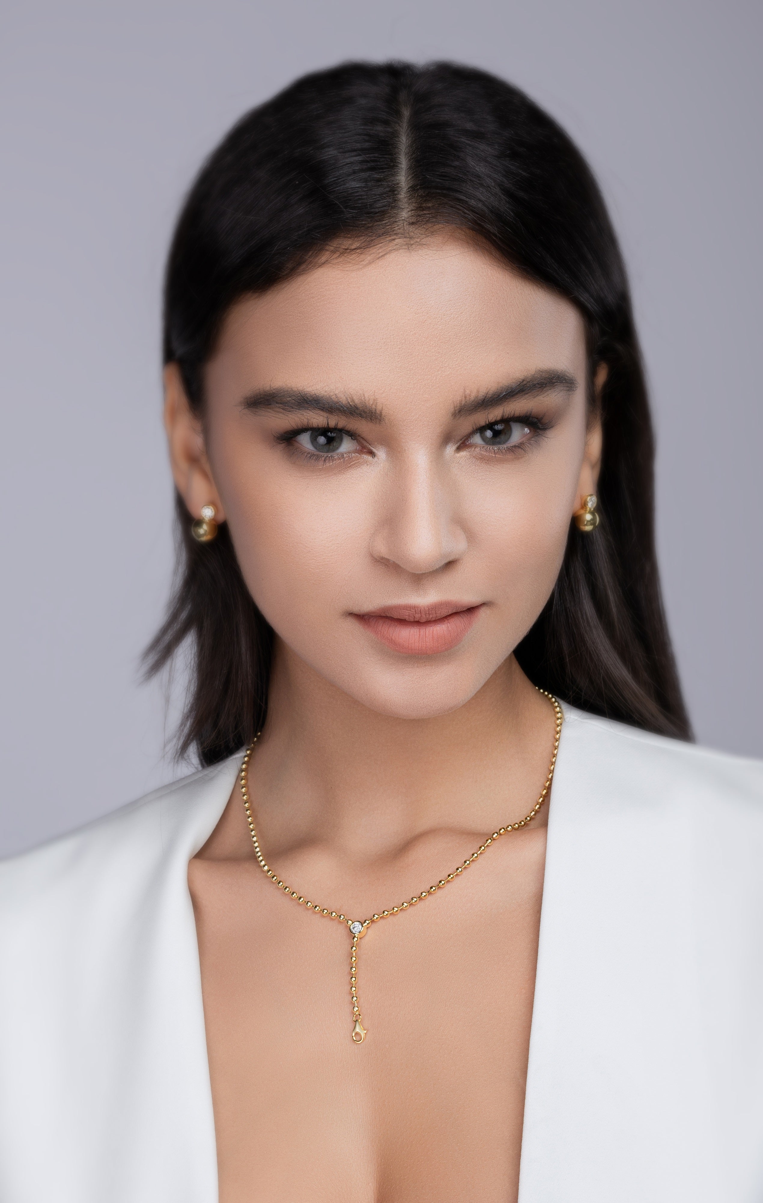 Moissanite Necklace - Gold-Plated Silver 0.5ct