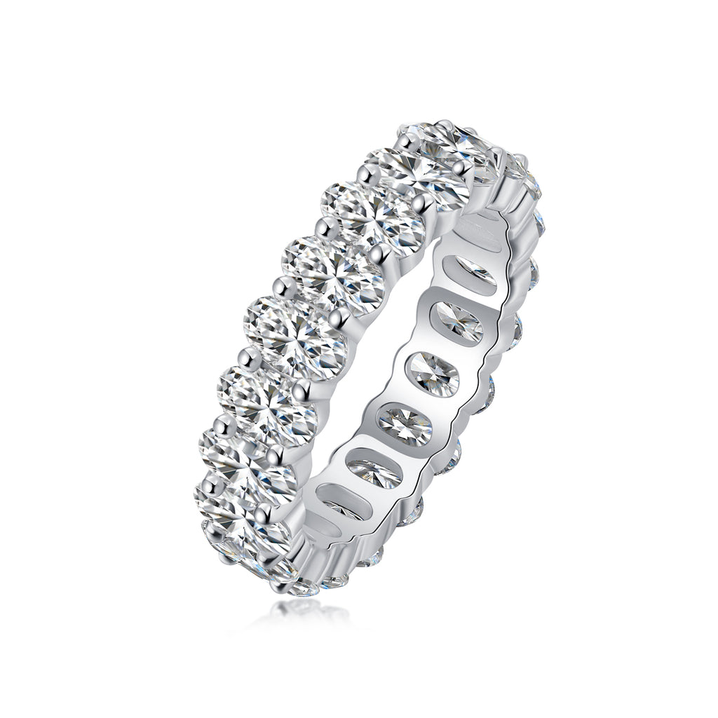 Equinox Line Ring Moissanite 3x5 S925 Silver