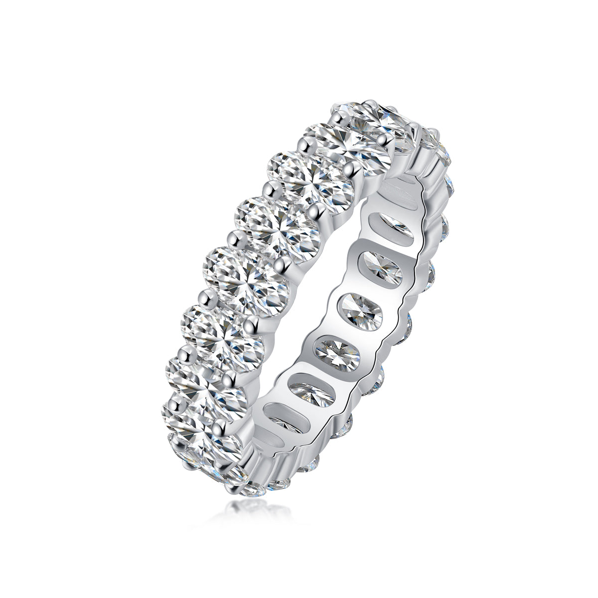 Equinox Line Ring Moissanite 3x5 S925 Silver