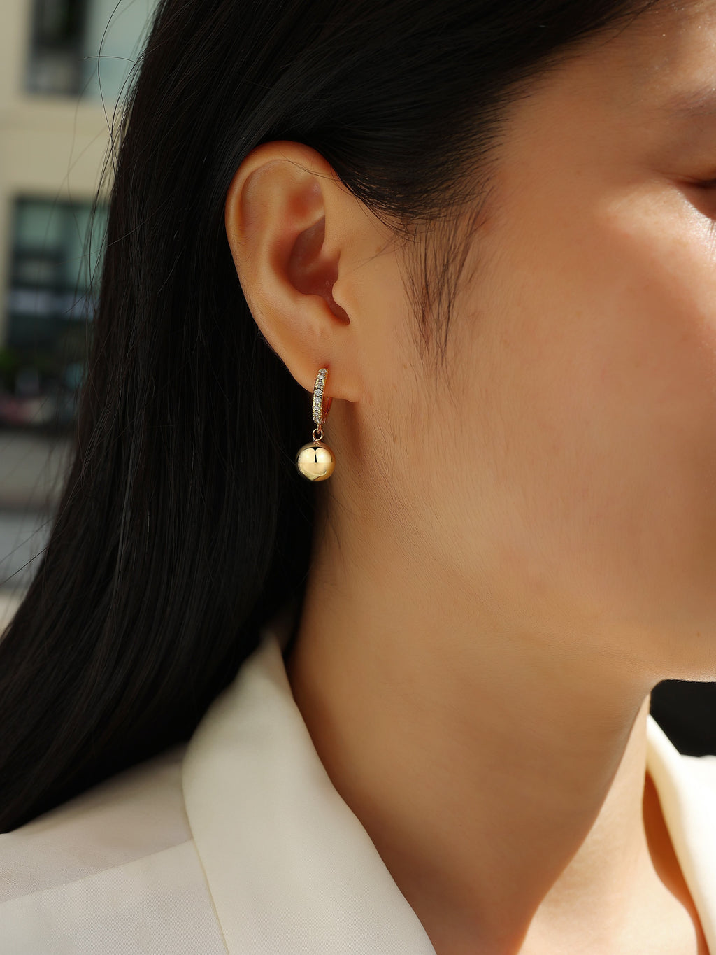 Galaxy Bell Earrings Moissanite Gold-Plated