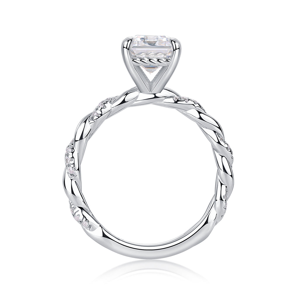 Chasing Light Moissanite Ring Silver