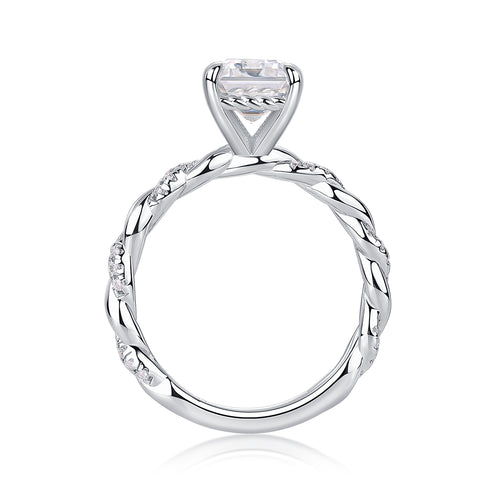 Chasing Light Moissanite Ring Silver