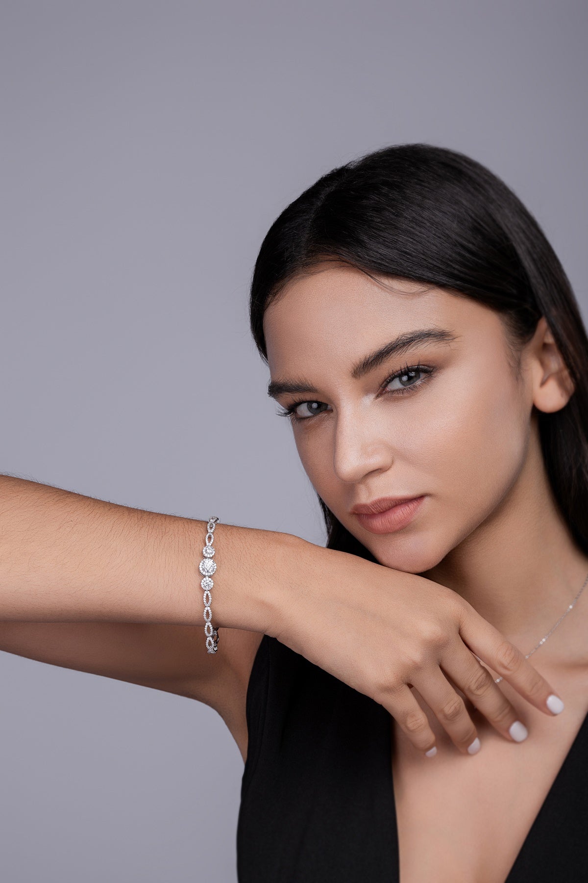 Betelgeuse Moissanite Bracelet - Platinum S925