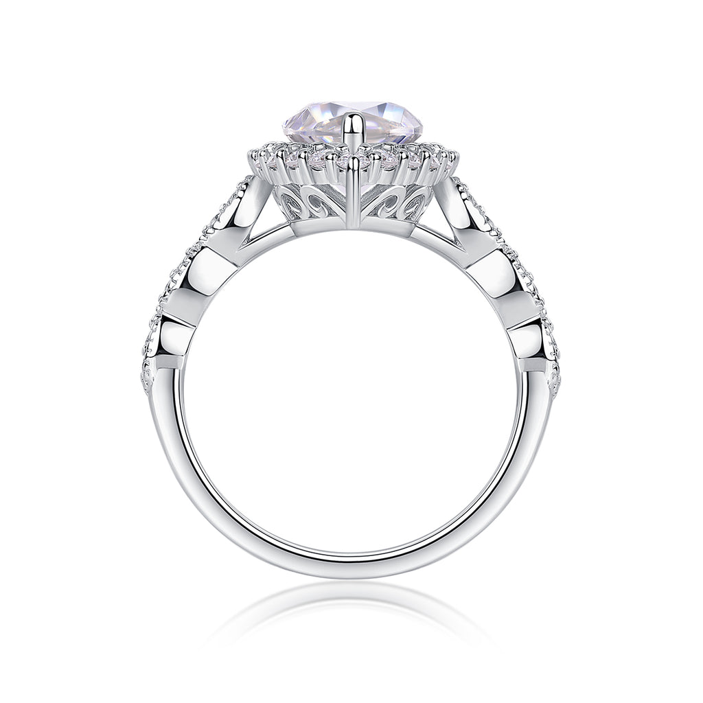 Heartbeat Moissanite Ring S925 Silver