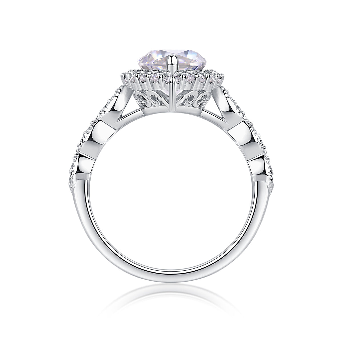Heartbeat Moissanite Ring S925 Silver