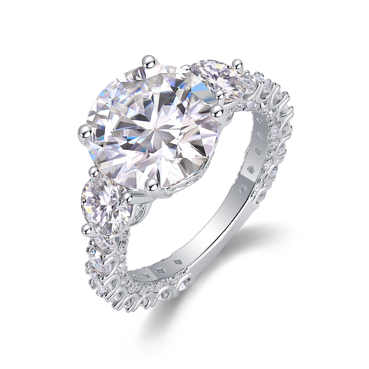 Cygnus Loop Moissanite Ring 5ct Silver