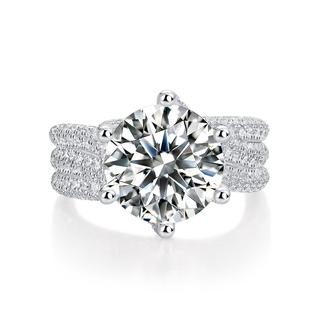 Eternal Vow Ring 5ct Moissanite Silver