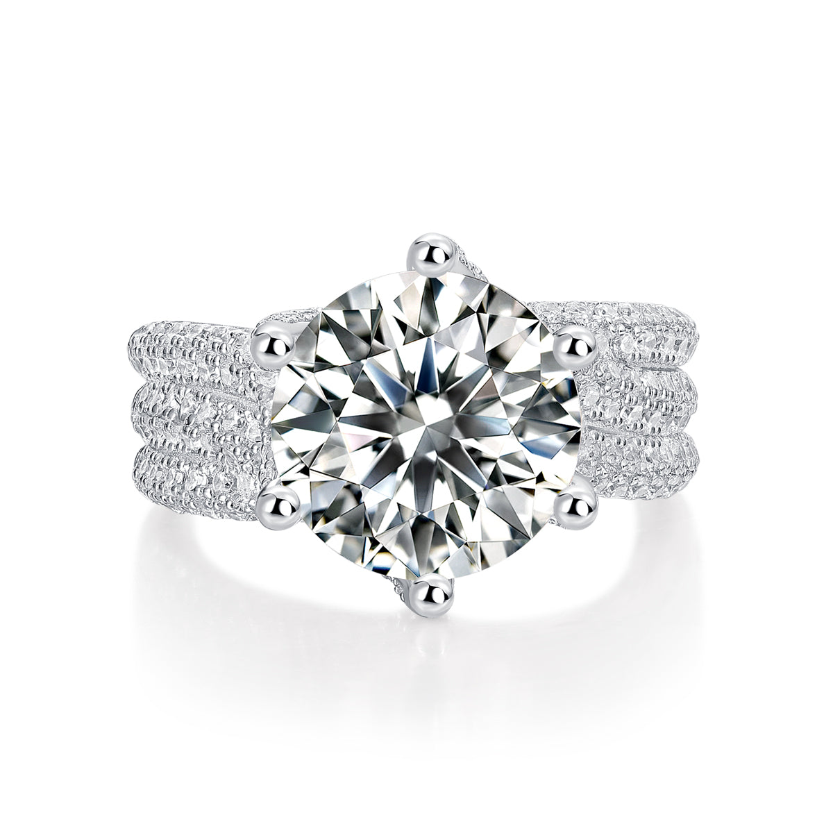 Eternal Vow Ring 5ct Moissanite Silver