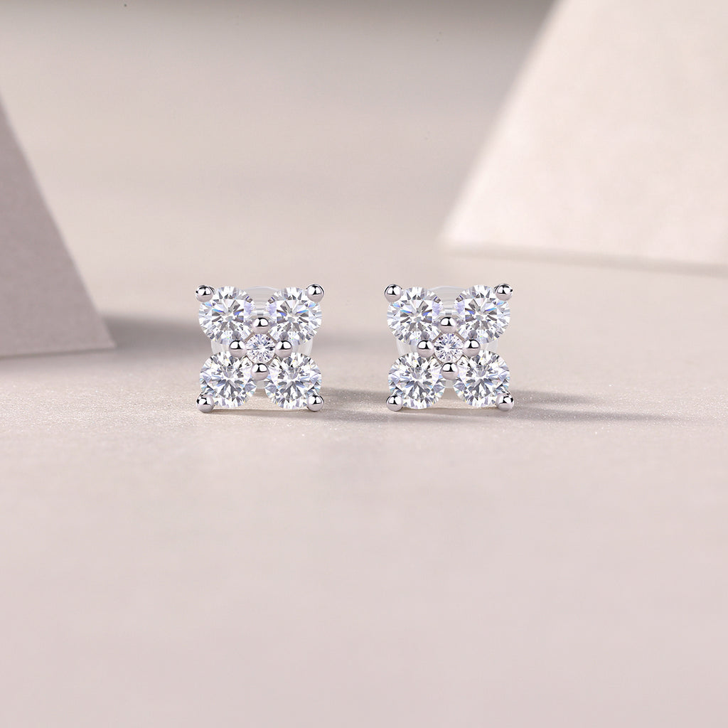 Silent Nova Moissanite Stud Earrings S925 Silver