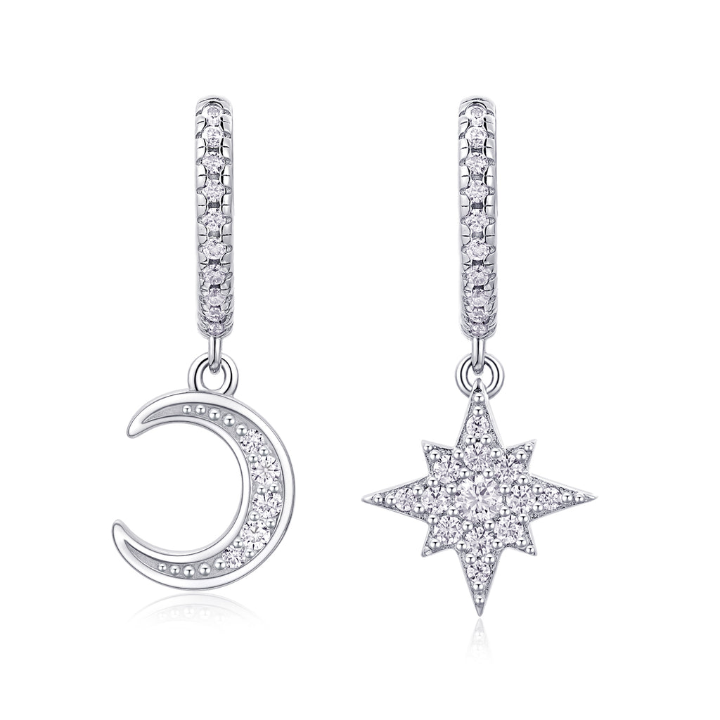 SunMoon Radiance Moissanite Earrings