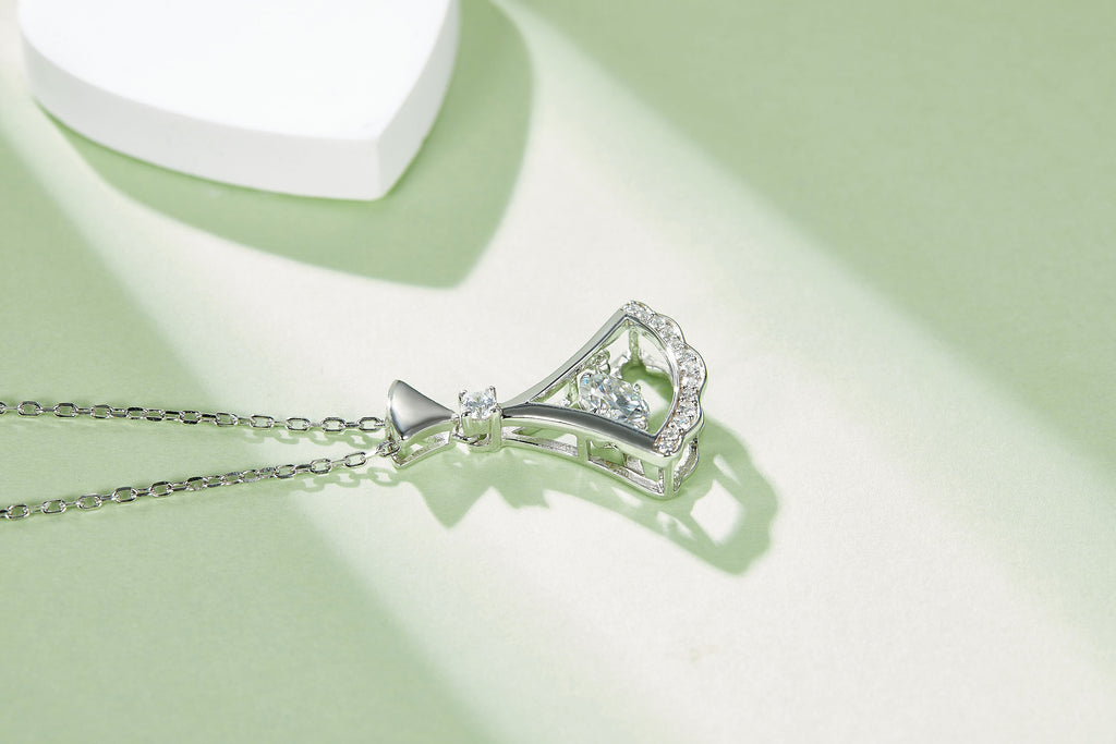 Ethereal Flow Moissanite Necklace - 0.5ct Silver