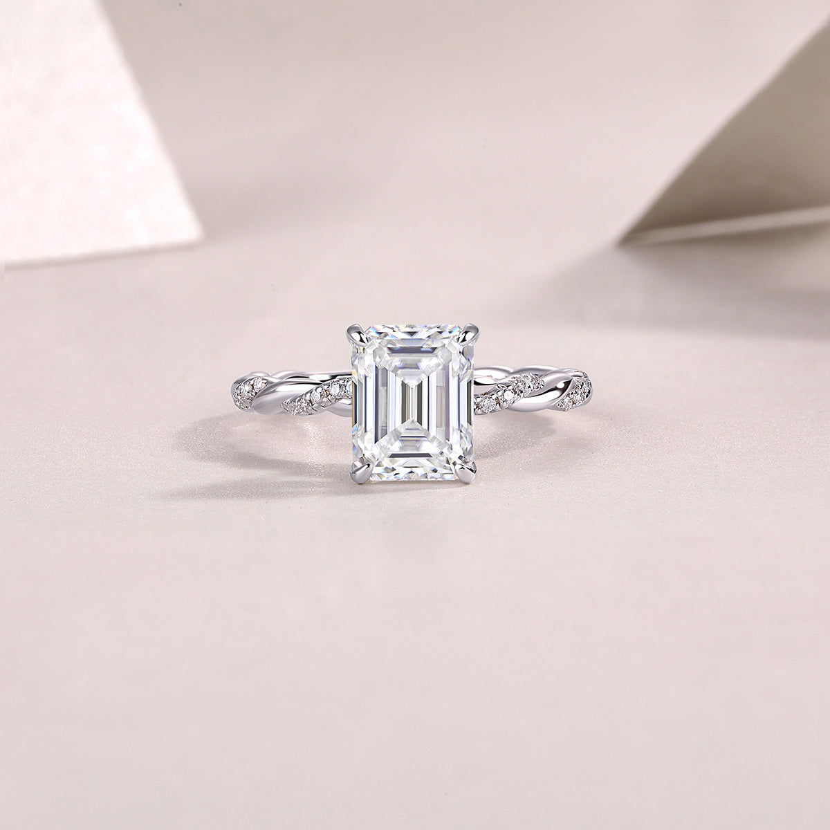 Chasing Light Moissanite Ring Silver