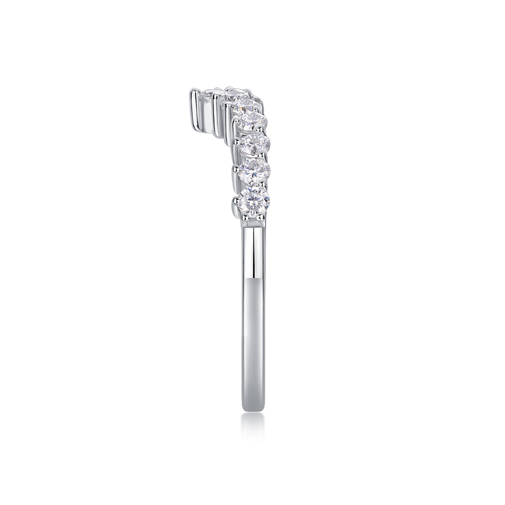 Regulus Crown Moissanite Ring Silver
